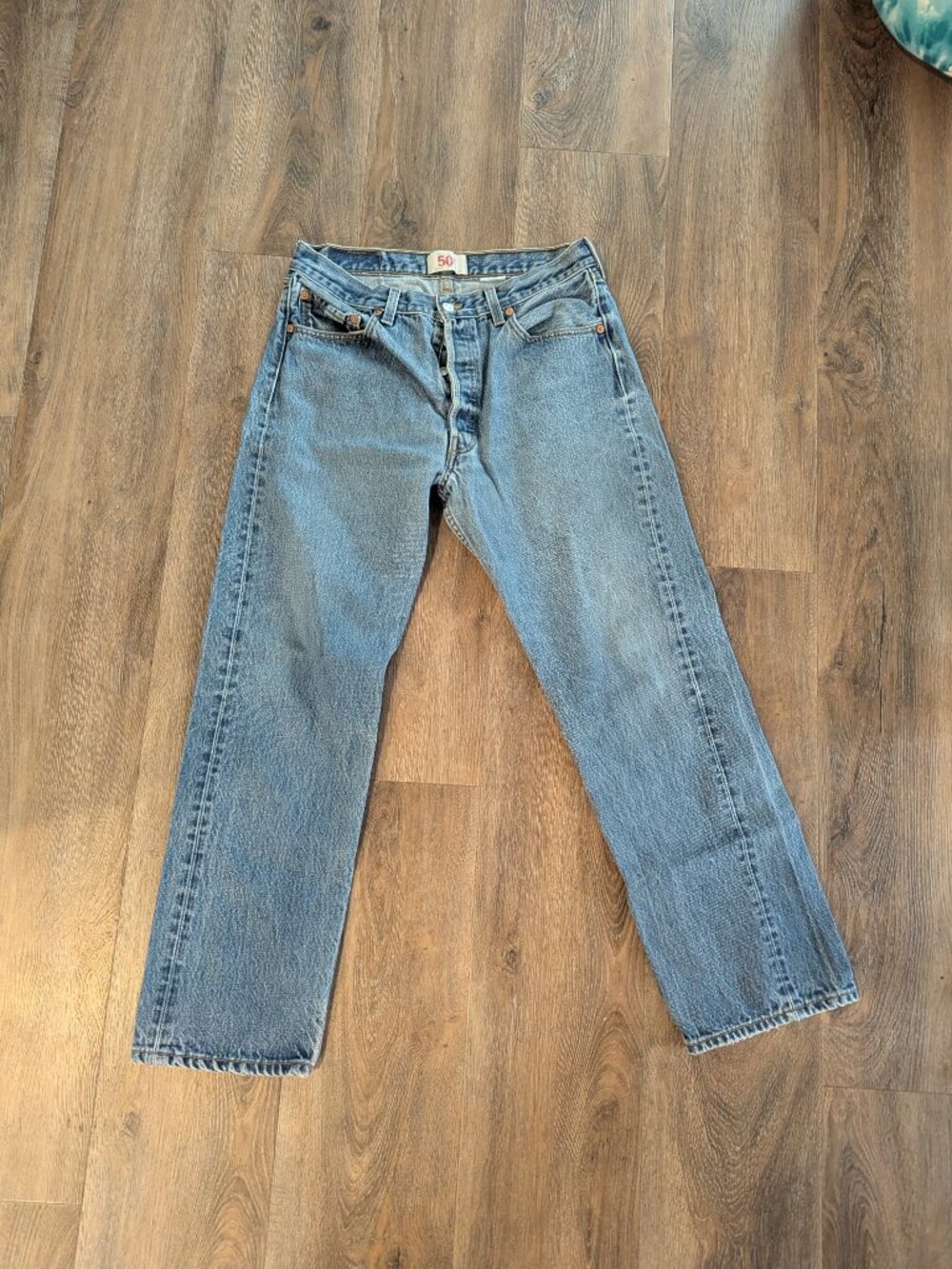Levi's Men's Straight Jeans in Light Blue Denim